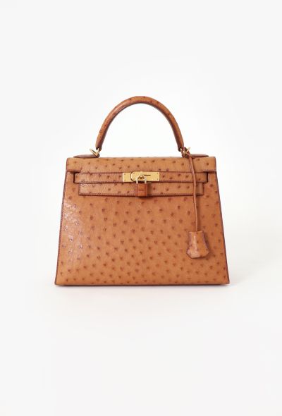 Hermès Gold Ostrich Sellier Kelly 28 - 1