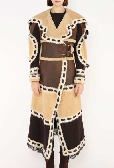 Dior COLLECTOR F/W 2005 Patchwork Shearling Coat - 2