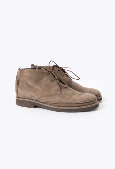 Loro Piana 2024 Suede Lace-Up Ankle Boots - 2