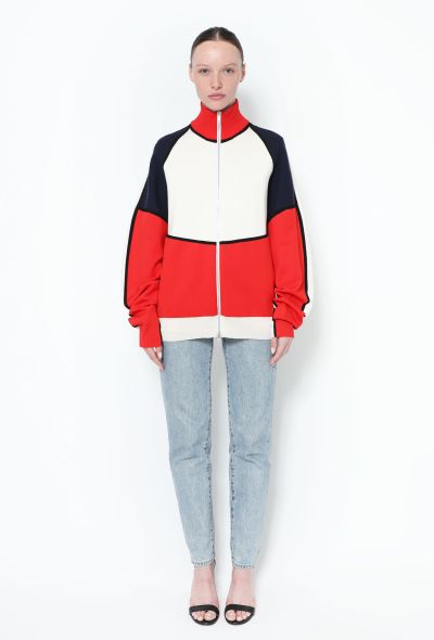 Céline Colorblock Ribbed Zip Sweater - 1