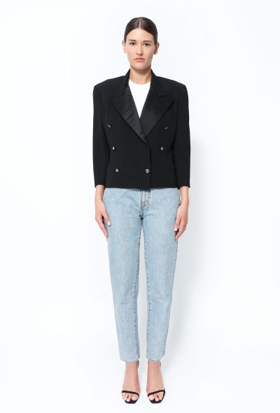 Gianni Versace '90s Embellished Smoking Blazer - 1