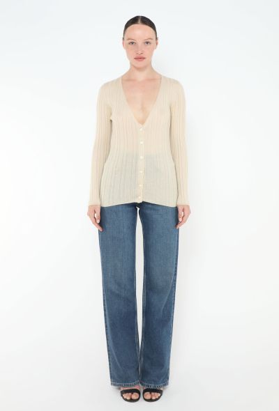 Prada '90s Ribbed Cashmere Cardigan - 2