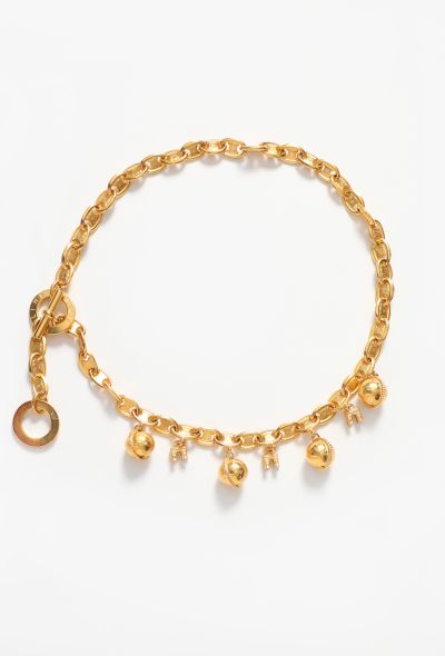Céline 1989 Chainlink Triomphe Charm Belt - 1