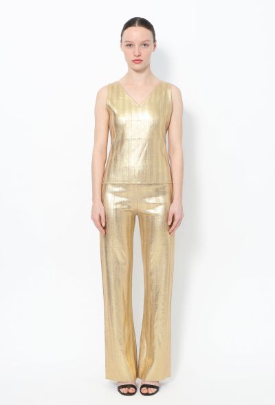 Thierry Mugler Gold Metallic Knit Ensemble – 2001 Couture Collection - 1