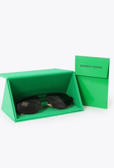 Bottega Veneta 2022 Squared Aviator Sunglasses - 2