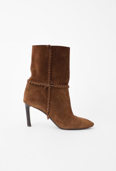 Saint Laurent 2016 Mica 105 Suede Ankle Boots - 1