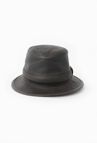 Hermès Vintage Clémence Leather Hat - 1