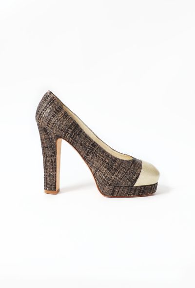Chanel Metallic 'CC' Lesage Pumps - 1