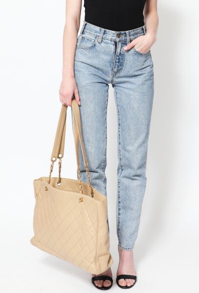 Chanel Beige Grand Shopping Tote Bag - 1