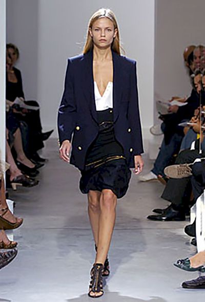 Balenciaga S/S 2005 Navy Zip Skirt - 2