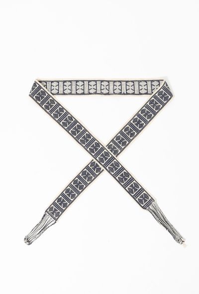 Woven Graphic Print Belt - 1