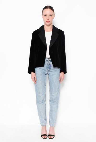 Saint Laurent Vintage Velvet Smoking Jacket - 2