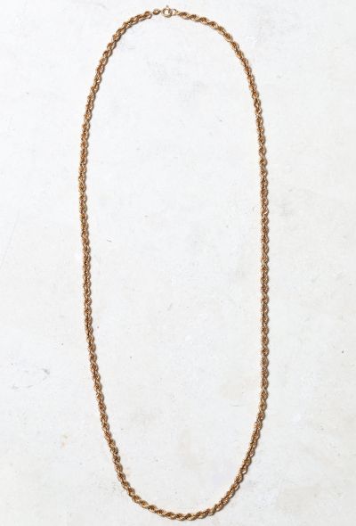 Vintage Fine Jewelry 18k Gold Twisted Sautoir - 2
