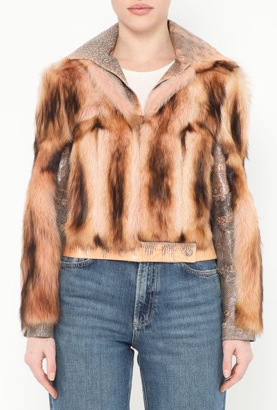 Gianni Versace F/W 2000 Python Fur Bomber Jacket - 1