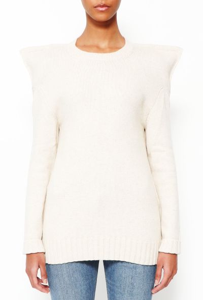 Céline Sculpted Shoulder Sweater - 1