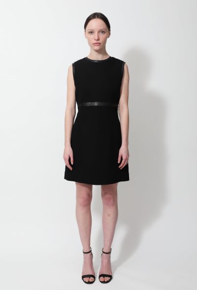 Céline Leather Trim Dress - 2