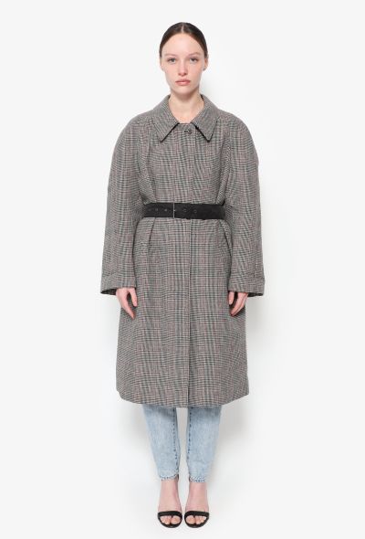 Prada F/W 2018 Belted Houndstooth Coat - 1