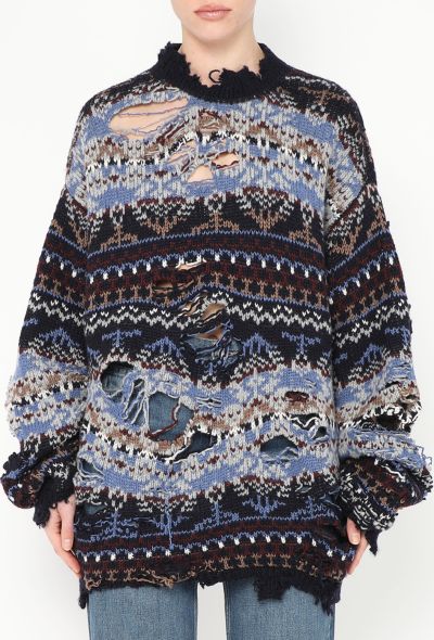 Balenciaga F/W 2021 Distressed Knit Sweater - 1