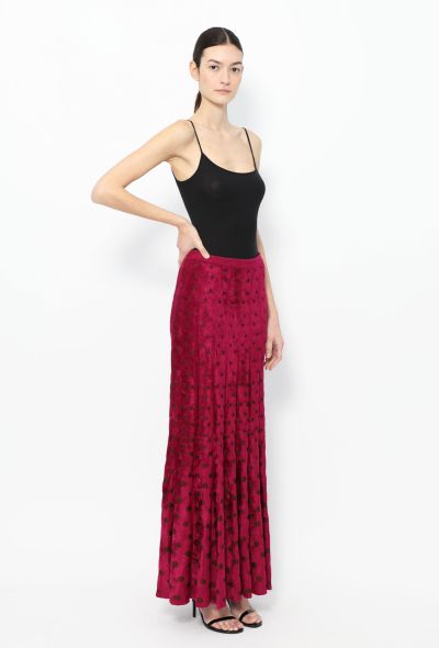Alaïa '90s Chenille Polka Dot Maxi Skirt - 1