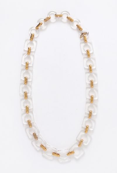 Saint Laurent Couture '70s Lucite Chainlink Belt - 1