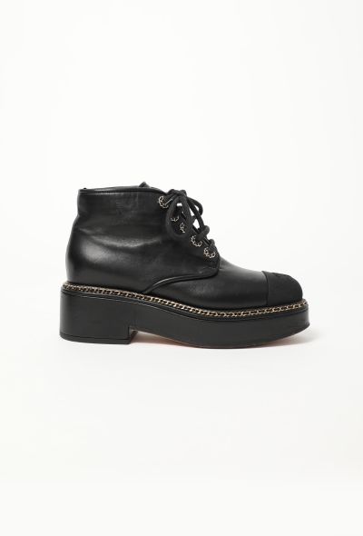 Chanel 2020 Chainlink Leather 'CC' Boots - 2
