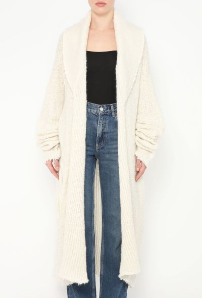 The Elder Statesman Distressed white Cashmere Cardigan - 2