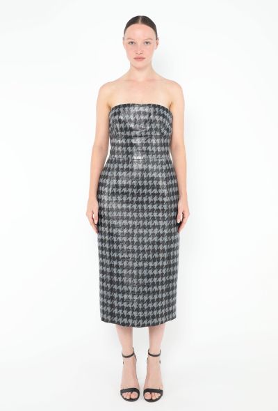 Dior Lamé Herringbone Bustier Dress - 1
