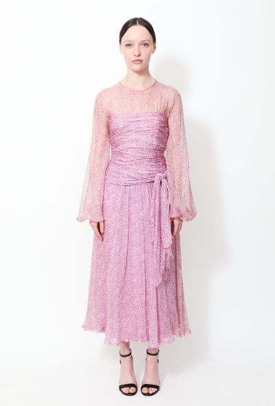 Jean-Louis Scherrer Floral Flowing Silk Dress - 1