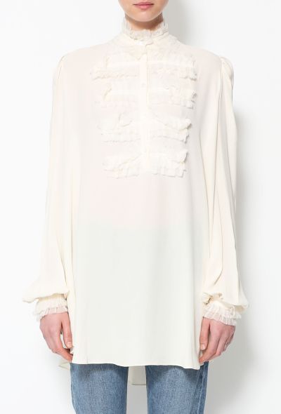 Alexander McQueen 2011 Ruffled Silk Blouse - 2