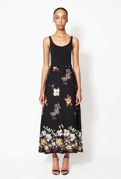 Floral Print Maxi Skirt - 1