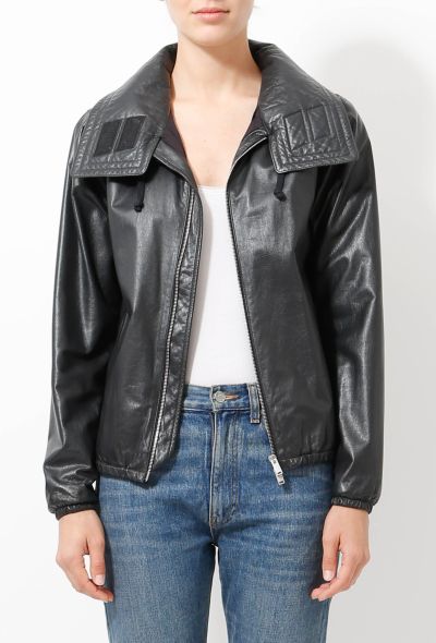 Céline Leather Parka Jacket - 1