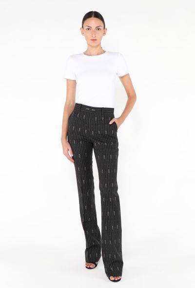 Gucci 2018 Tailored Wool Logo Trousers - 1