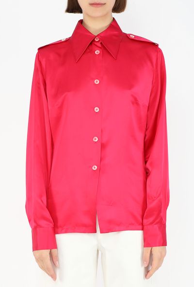 Gucci Silk Épaulette Blouse, 1996 - 2