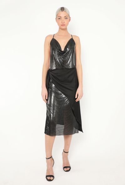 Paco Rabanne 2019 Draped Metallic Mesh Dress - 1