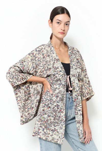 World Treasures Authentic Botanic Jacquard Kimono - 2