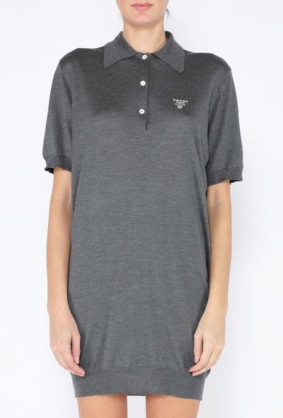 Prada 2024 Silk Logo Polo Dress - 1
