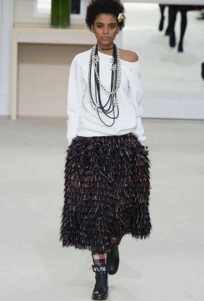 Chanel F/W 2016 Tweed Trim Lace-Up Boots - 2