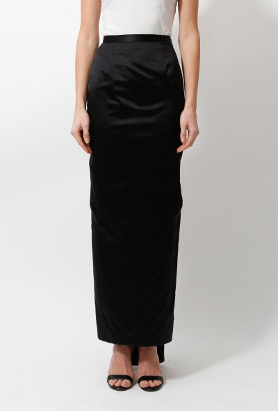 80s Vicky Tiel Silk Tailed Skirt - 2