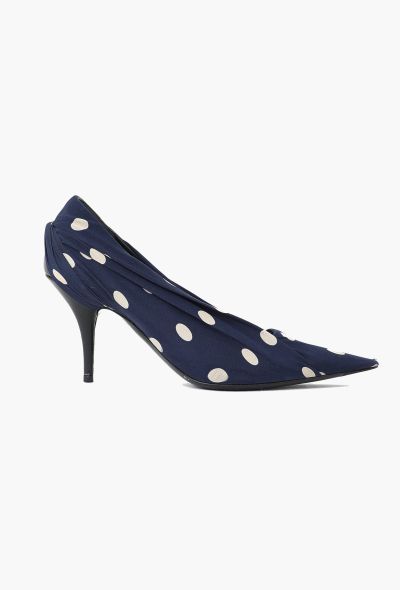 Balenciaga F/W 2017 Ruched Polka Dot Heels - 1
