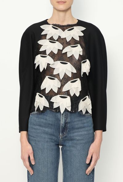Chloé Floral Appliqué Lace Top - 1