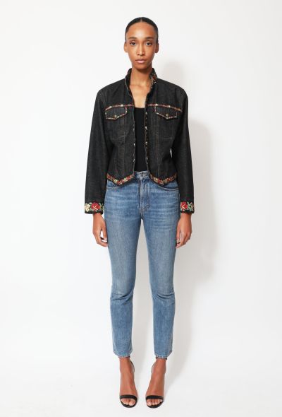 Kenzo Floral Trim Denim Jacket - 2
