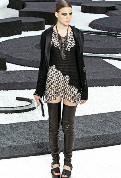 Chanel S/S 2011 Bicolor Lattice Dress - 2