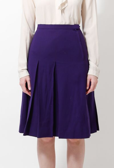 Saint Laurent 70s Box Pleated Skirt - 2