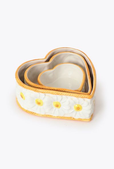 Dior 1960s Porcelain Heart Bowl Trio - 1