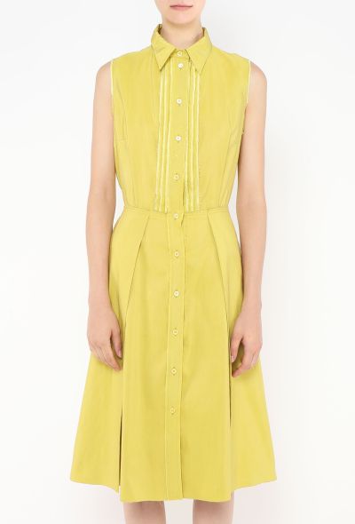 Prada Early 2000s Frayed Pintuck Dress - 2