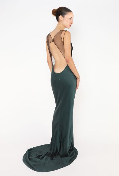 Maison Margiela Green Charmeuse Open-Back Gown – 2024 - 1