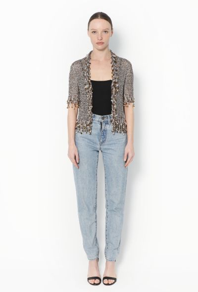 Azzaro RARE '70s Iridescent Embellished Top - 2