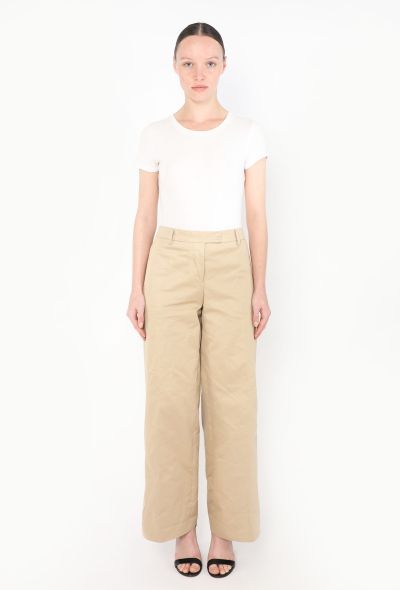 Miu Miu 2021 Gabardine Logo Trousers - 1
