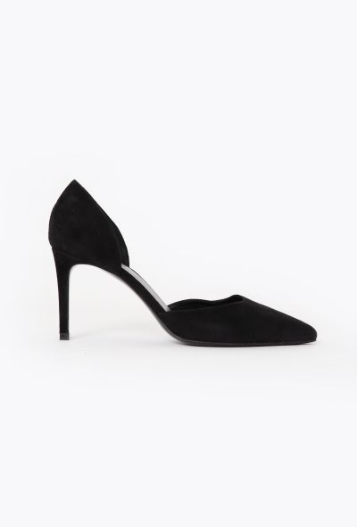 Saint Laurent Suede D'Orsay Pumps - 1
