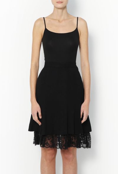 Chanel Vintage Lace Trim Flared Skirt - 2